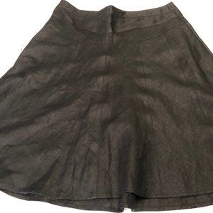 Ann Taylor Loft Women's Skirt Black Linen Size 4